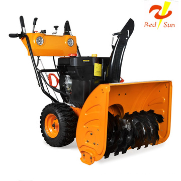 snow removal drive wheel snow sweeper with 6.5HP gasoline engine